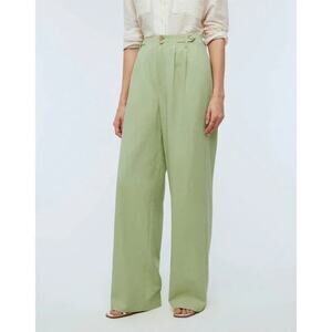 NWT Madewell Women's The Harlow Wide-Leg Pant Pale Lemongrass Green Size 4